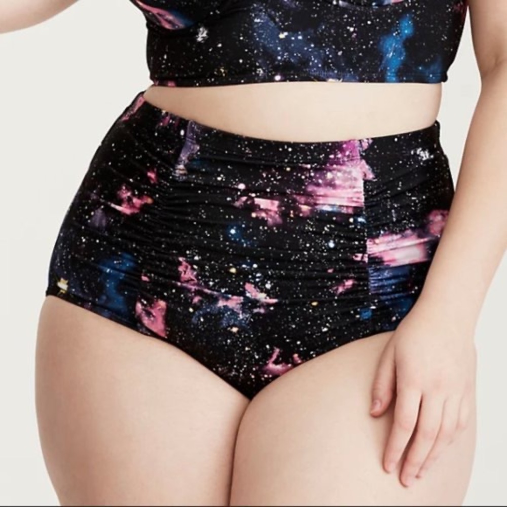 Torrid galaxy celestial swimsuit bottoms size 3